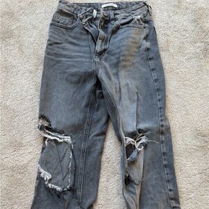 PacSun Charcoal Distressed Boyfriend Jeans